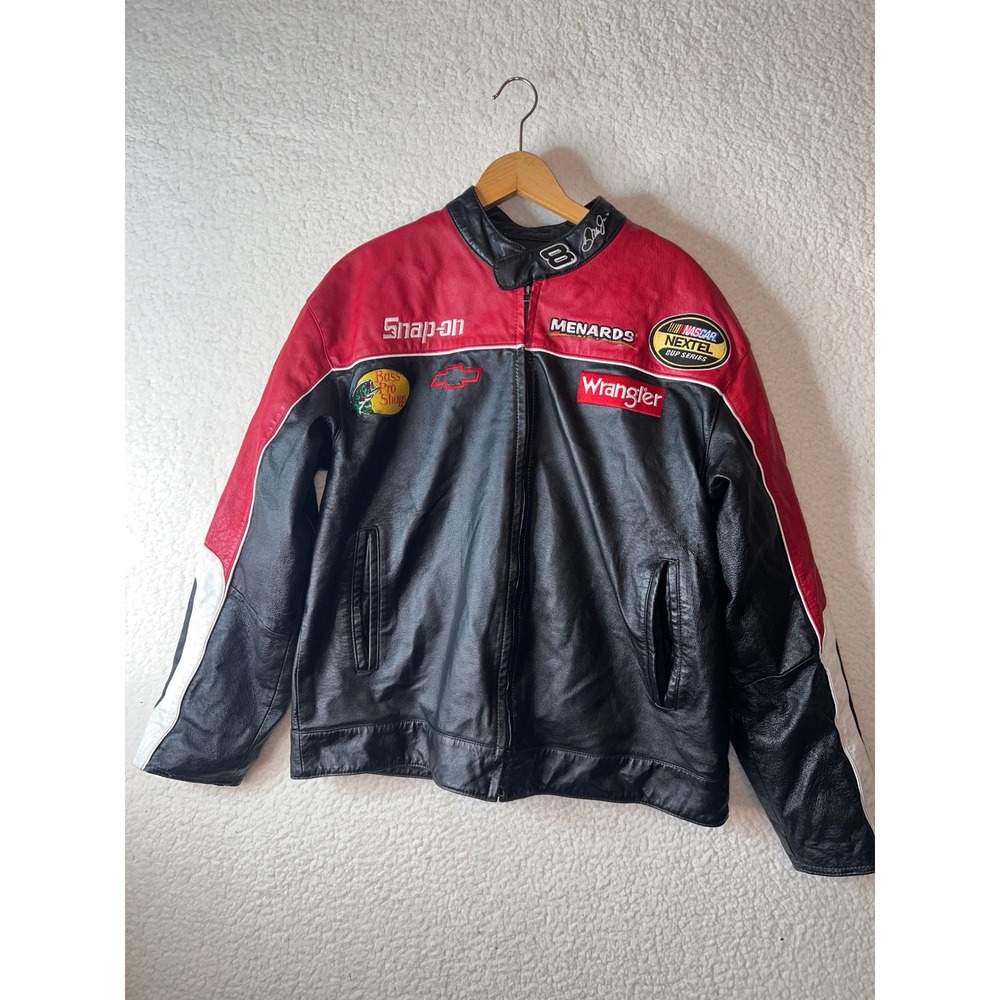Wilsons Leather Chase Authentics Dale Earnhardt Jr Budweiser NASCAR Jacket Men M